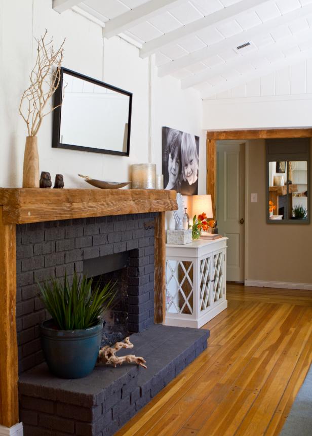 15 Gorgeous Painted Brick Fireplaces Hgtvs Decorating And Design Blog