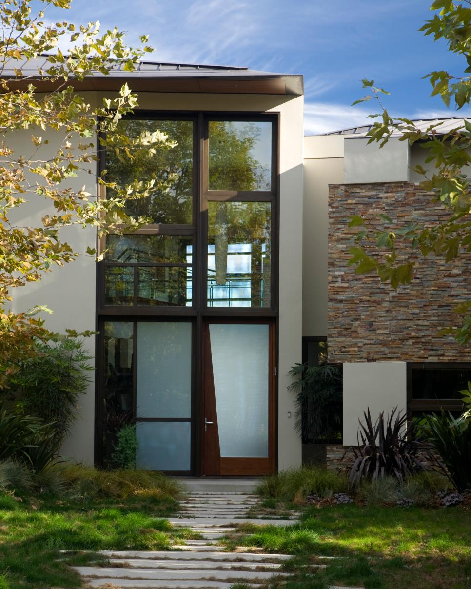 Natural Touch on Modern Entryway Neutral Modern Home Exterior and Entry