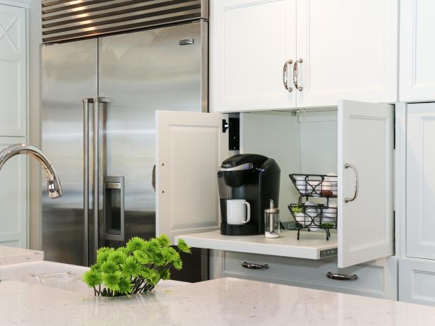 Coffee Station in Kitchen Cabinet Coffee Station in Kitchen Cabinet