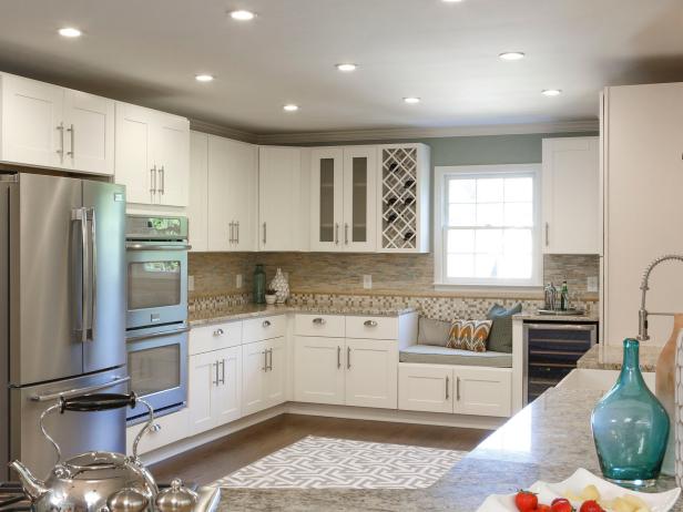 Transitional Kitchen With Built-In Bench Transitional Kitchen With Built-In Bench