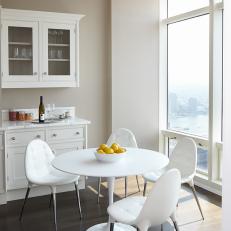 Neutral Modern Eat In Kitchen With a View
