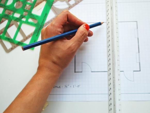 Graph Paper Living Room Floor Plan