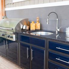 Royal Blue Outdoor Kitchen 