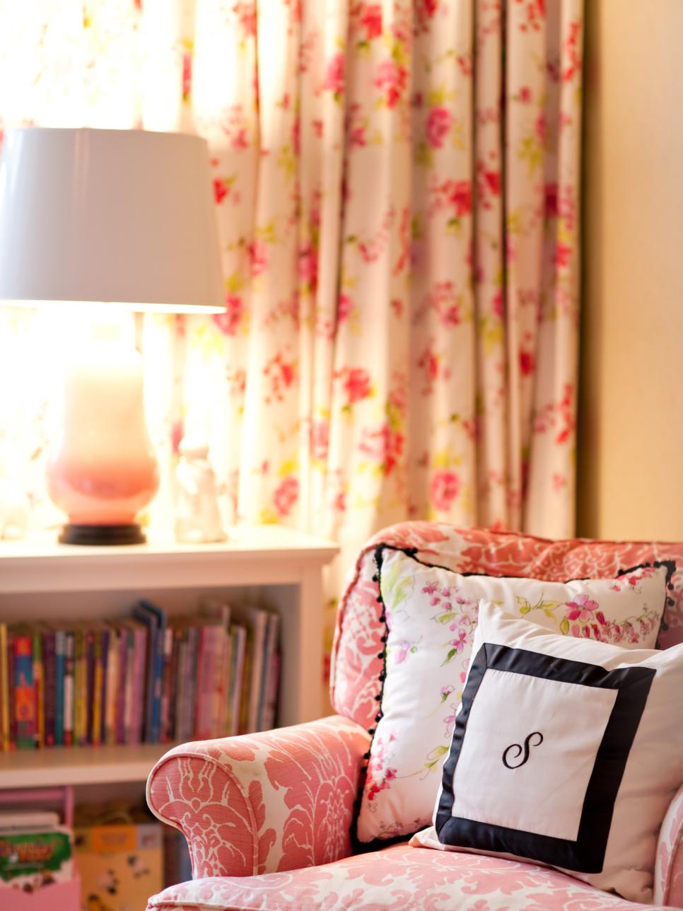 Pink Armchair in Tween Girl's Bedroom