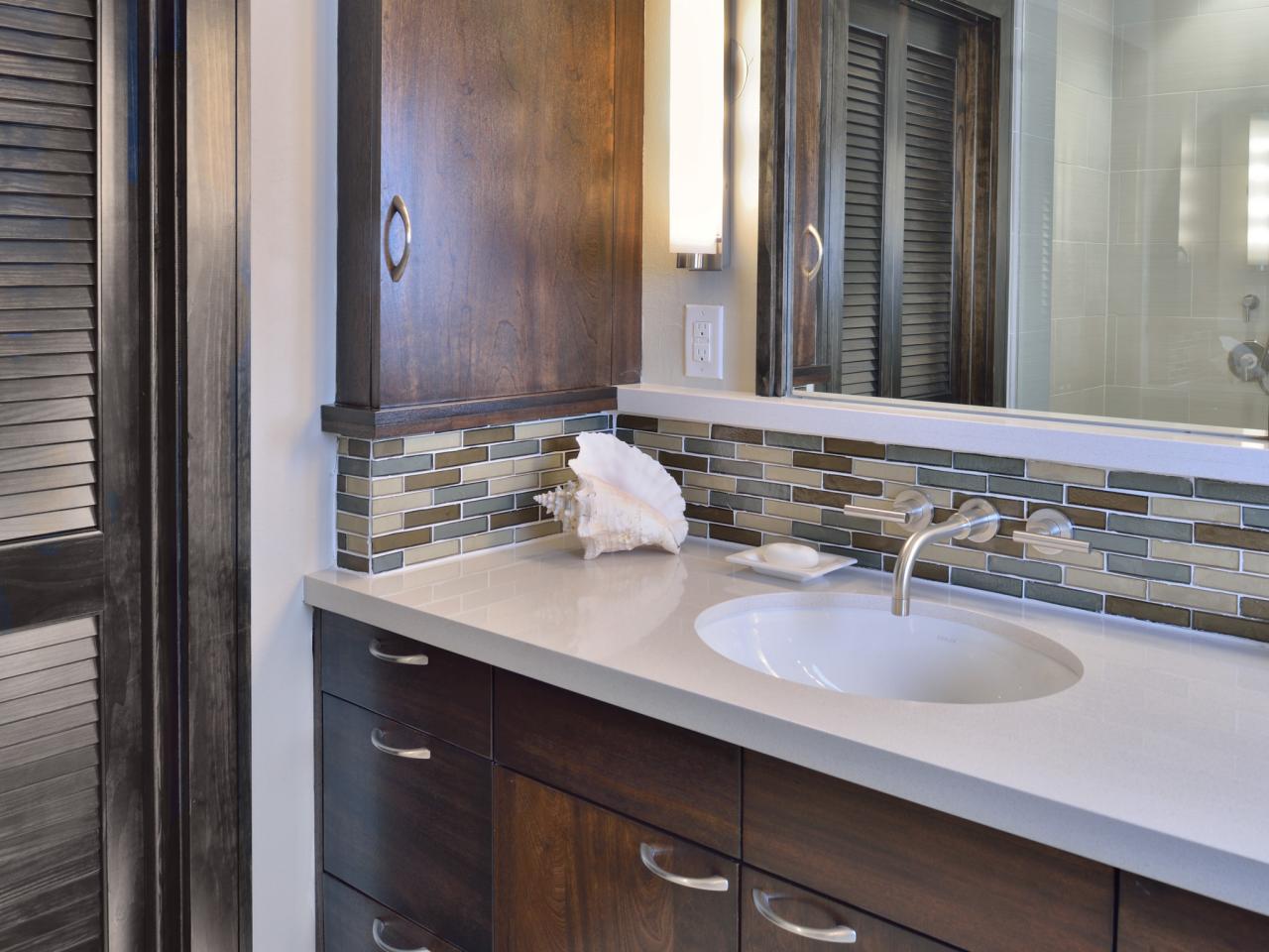 bathroom sink backsplash photos