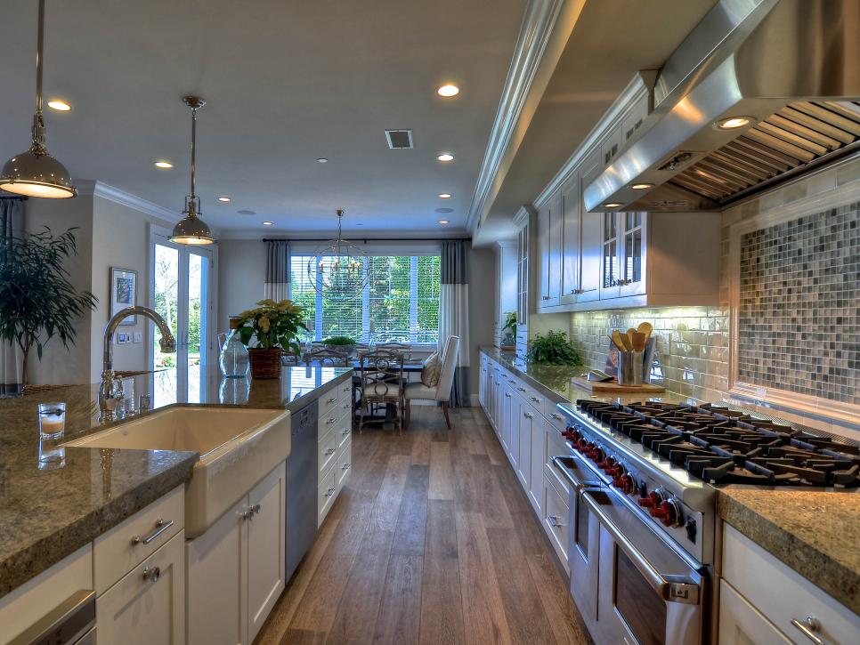 Gourmet Kitchen With Farm Sink and Chef's Range