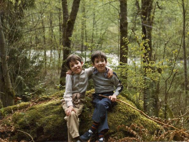 Jonathan and Drew Hanging Out in the Woods Jonathan and Drew Hanging Out in the Woods