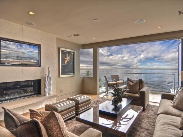 Contemporary Living Room Boasts Breathtaking Ocean View Contemporary Living Room Boasts Breathtaking Ocean View