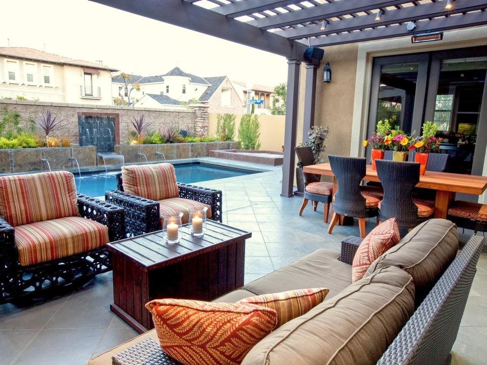 Outdoor Space With Pool and Seating