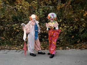 Jonathan and Drew Scott Dressed as Clowns Jonathan and Drew Scott Dressed as Clowns