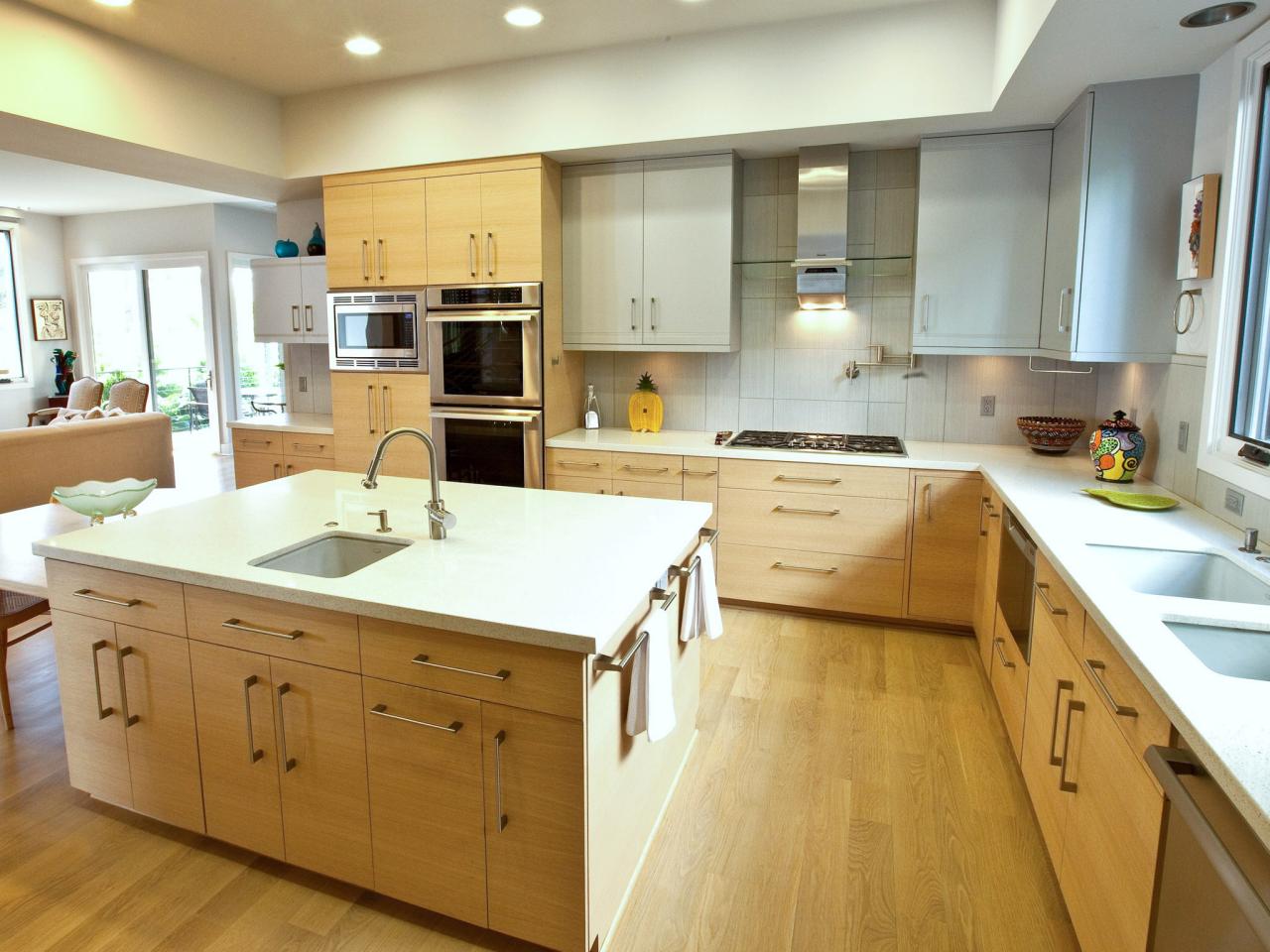 prep sink on kitchen island