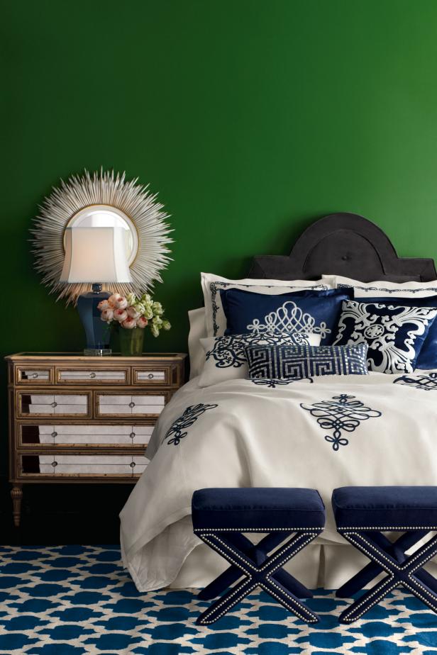 Emerald Green Bedroom | HGTV