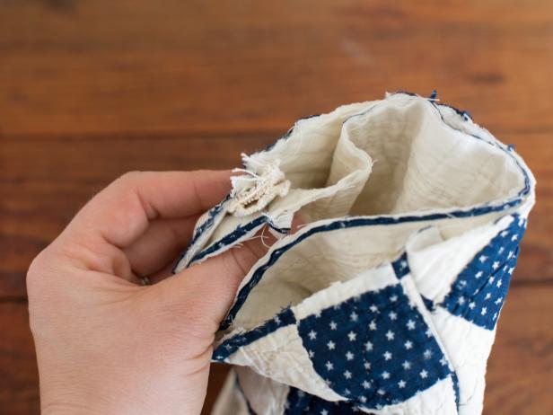Turn stocking and cuff right-side-out.