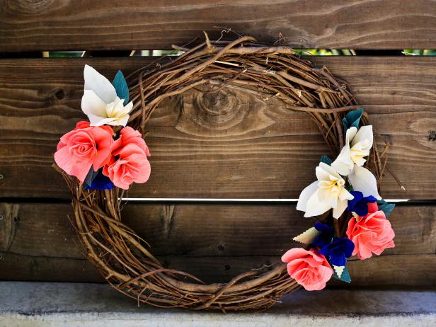 Paper Flower Wreath Paper Flower Wreath
