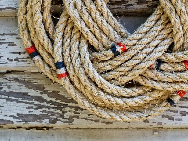 Nautical Rope Wreath Detail Nautical Rope Wreath Detail