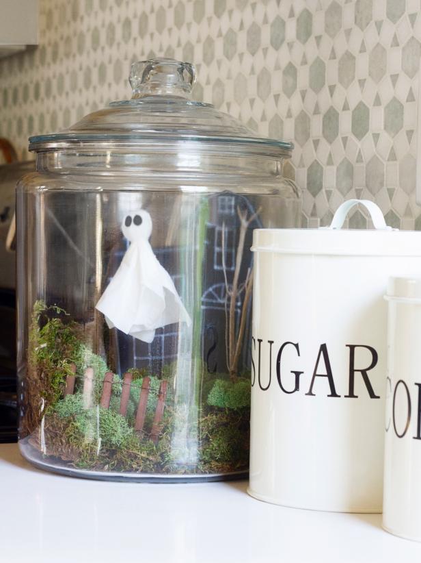 Haunted Terrarium on Counter
