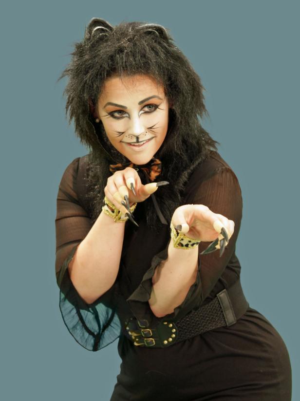 Cat Costume and Makeup for Halloween Cat Costume and Makeup for Halloween