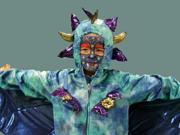 Boy in Dragon Costume