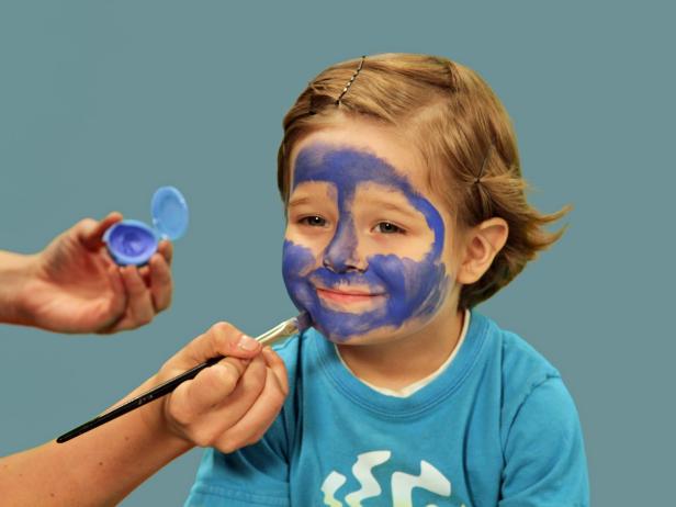 Blue Face Dragon Makeup