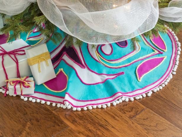 Multicolored Christmas Tree Skirt