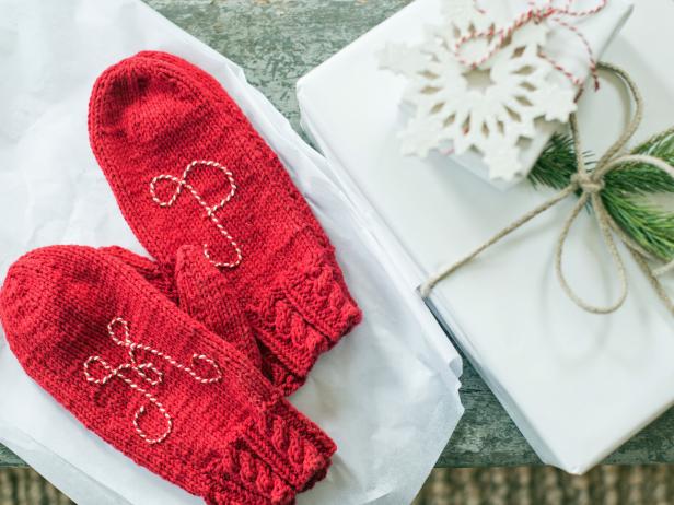 Red Monogrammed Mittens Red Monogrammed Mittens