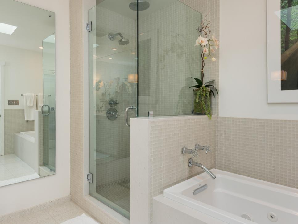 Neutral Master Bathroom With Walk-In Shower