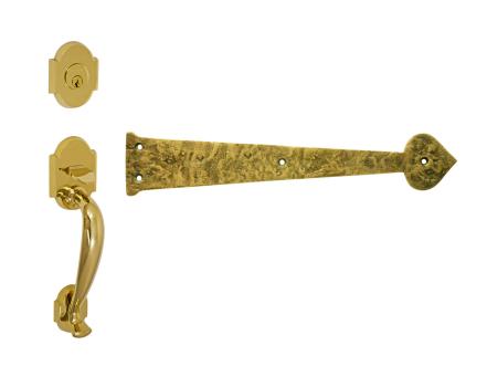 Door Handle and Strap Hinges