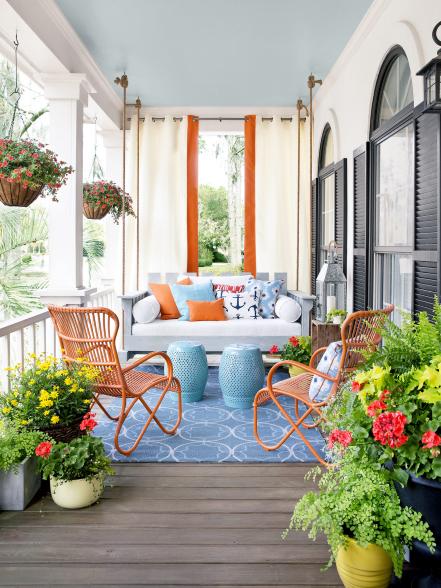 Eye-Catching Front Porch From HGTV Magazine