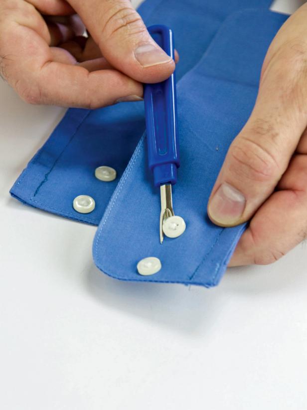 Remove buttons from the cuffs.