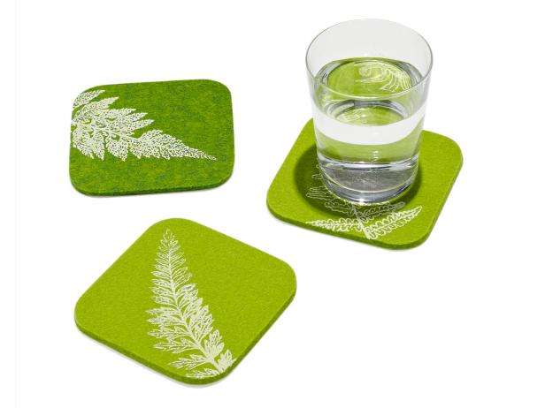 DIY Green Felt Coasters DIY Green Felt Coasters