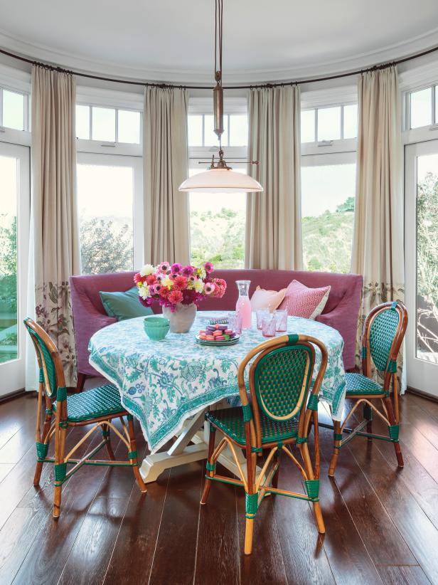 Teal and Purple Breakfast Area Teal and Purple Breakfast Area