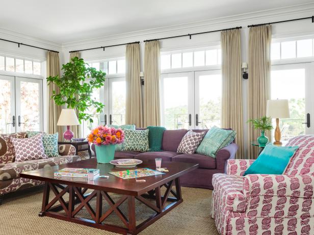 Living Room With Lots of Pattern and Pastel Living Room With Lots of Pattern and Pastel