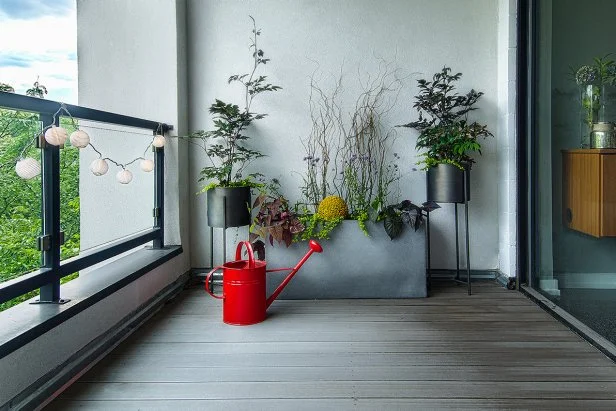 Container Garden on Modern Balcony