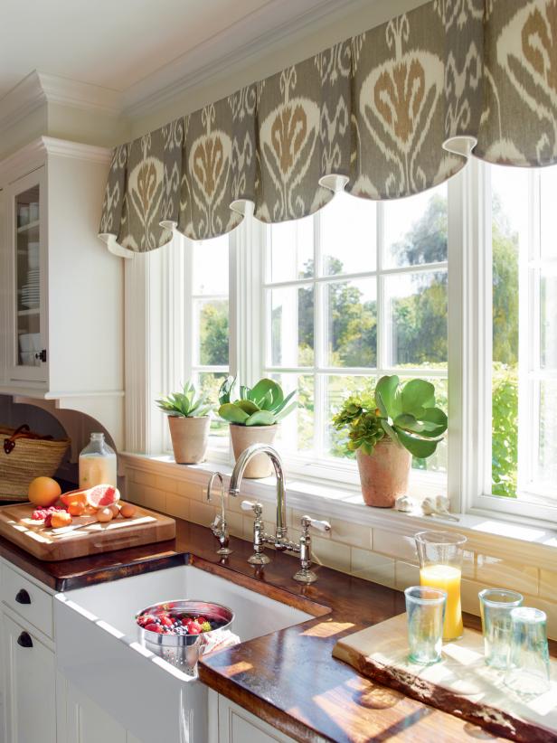 10 stylish kitchen window treatment ideas | hgtv