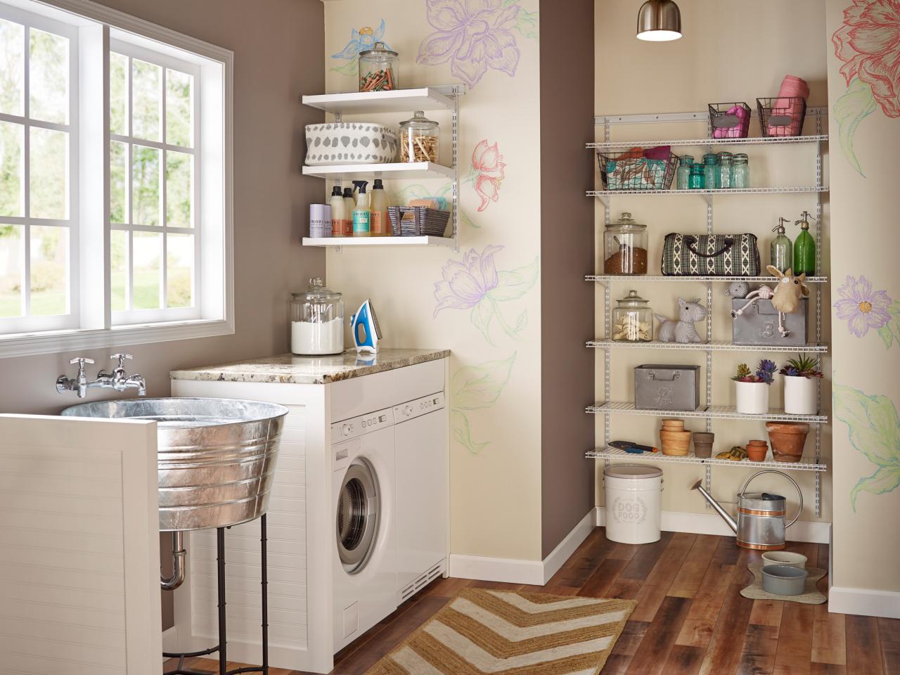 10 Clever Storage Ideas for Your Tiny Laundry Room | HGTV's Decorating