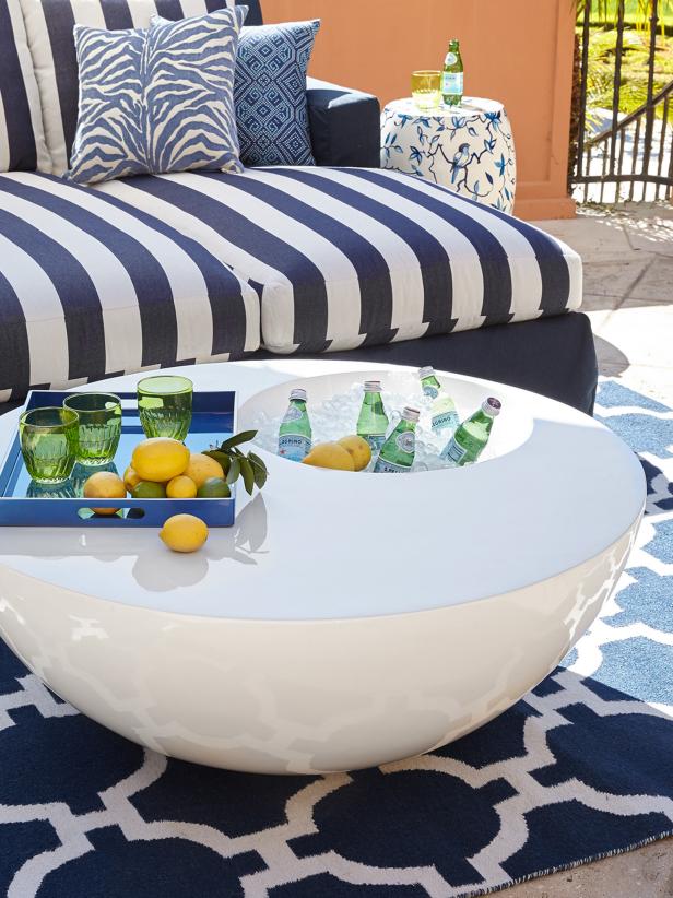 Outdoor Table With Beverage Storage Outdoor Table With Beverage Storage