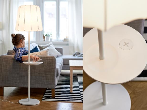 Ikea Varv Floor Lamp Featuring Wireless Charging Technology Ikea Varv Floor Lamp Featuring Wireless Charging Technology
