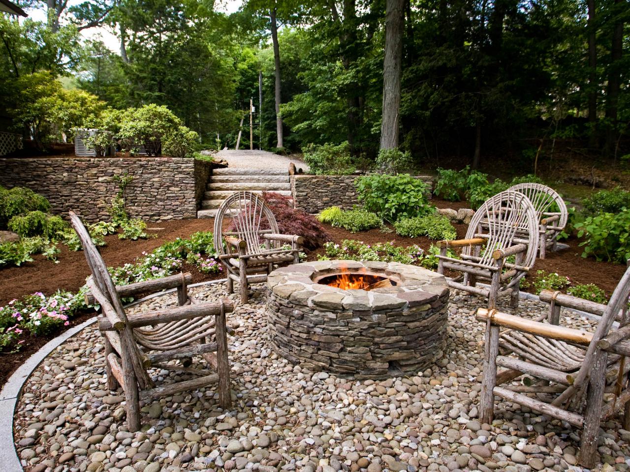 Rustic Style Fire Pits | Landscaping Ideas and Hardscape ...