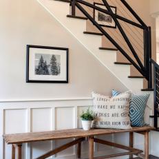 Modern Entryway with Rustic Accents