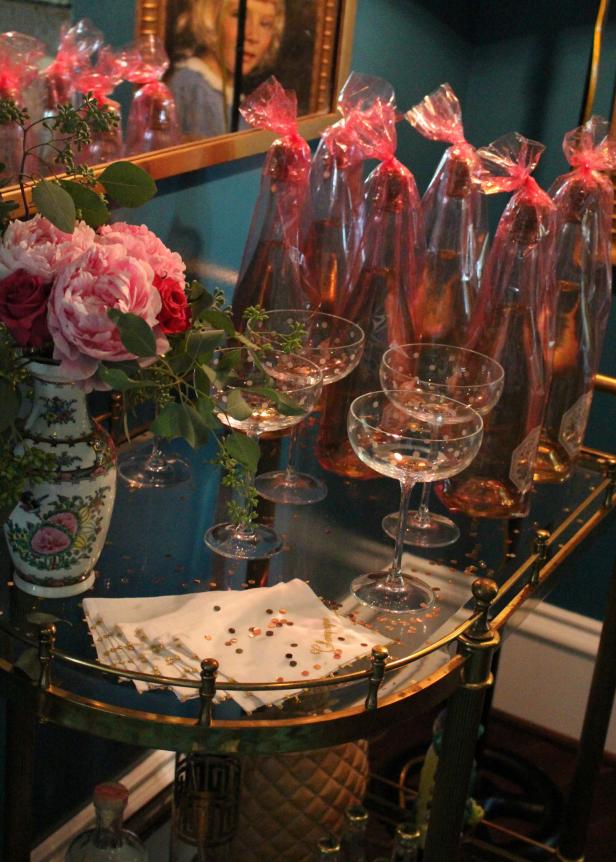 Decorated Bar Cart Decorated Bar Cart