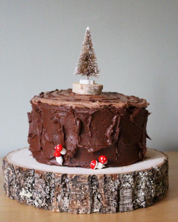 Finished Faux Bois Cake Finished Faux Bois Cake