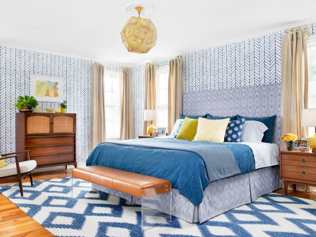 Bold Master Bedroom With Lots of Pattern Bold Master Bedroom With Lots of Pattern