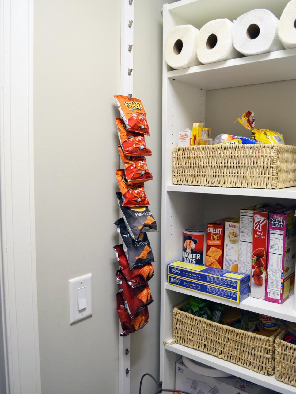 Wall-Mounted Storage in Pantry Wall-Mounted Storage in Pantry