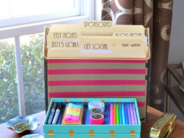 Short-Term File Storage in Organized Home Office Short-Term File Storage in Organized Home Office