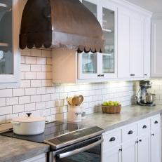 Kitchen With Copper Vent Hood 