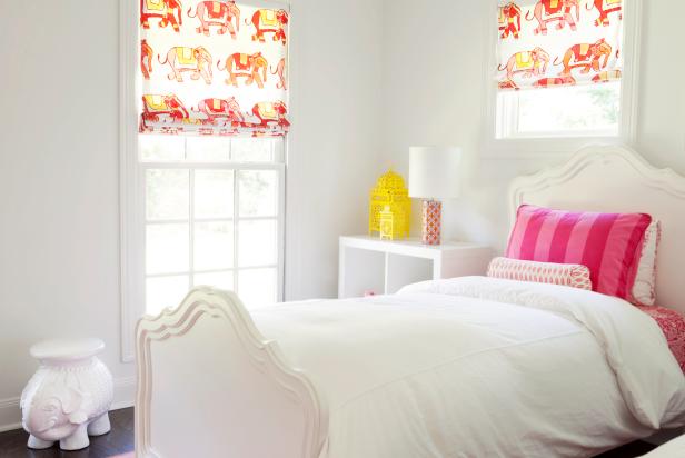 Girl's White Bedroom With Globally Inspired Fabrics and Accessories Girl's White Bedroom With Globally Inspired Fabrics and Accessories