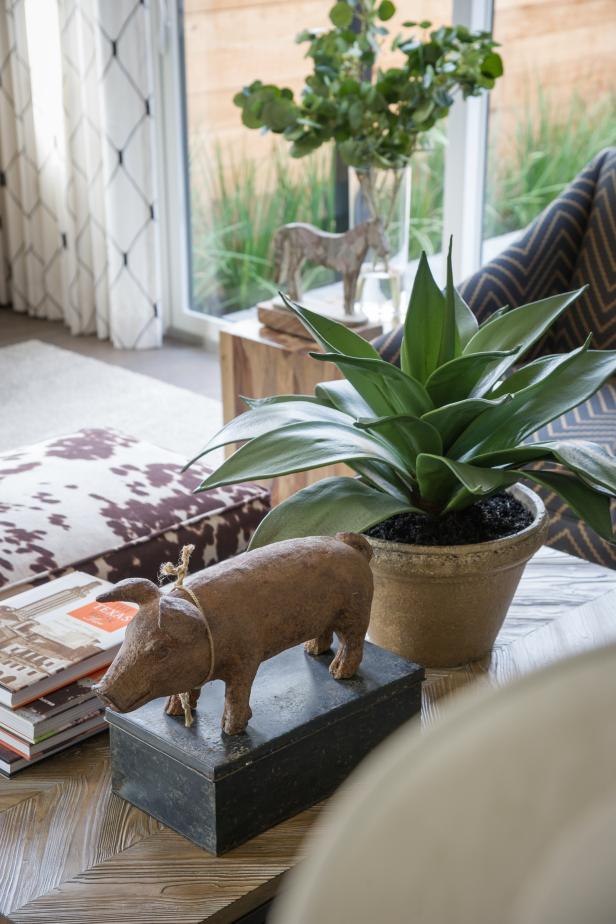 Pig Sculpture on Coffee Table Pig Sculpture on Coffee Table