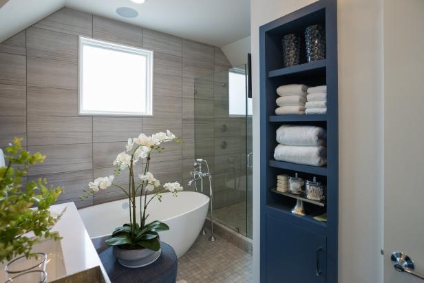 Relaxing Master Bathroom With Storage Relaxing Master Bathroom With Storage