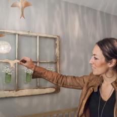 Wooden Mobile in Renovated Nursery 