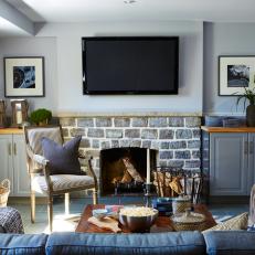 Cozy Basement Family Room From Sarah Sees Potential